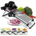 thumbnail image 1 of Stainless Steel Vegetable Slicer with 5 Blades Adjustable Mandoline Slicer Professional Vegetable Onion  Grater Kitchen Accessories, 1 of 11
