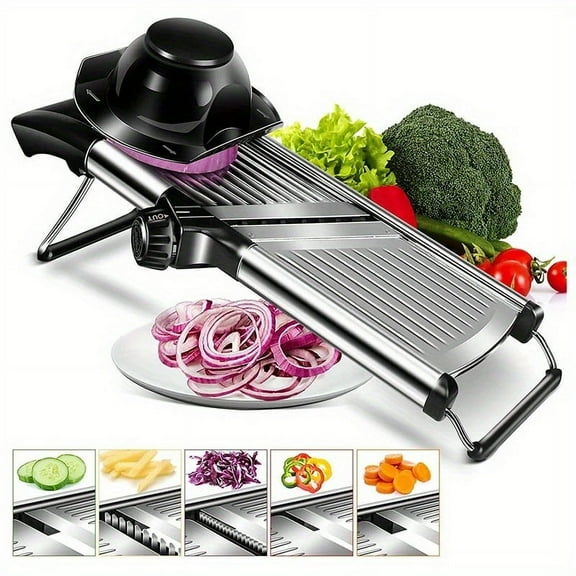 Stainless Steel Vegetable Slicer with 5 Blades Adjustable Mandoline Slicer Professional Vegetable Onion  Grater Kitchen Accessories