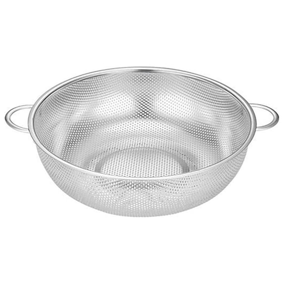 Stainless Steel Vegetable and Rice Washing Basket with Dense Holes for Draining and Storage