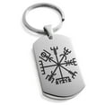 thumbnail image 1 of Stainless Steel Vegvisir Viking Compass Engraved Dog Tag Keychain Keyring, 1 of 1