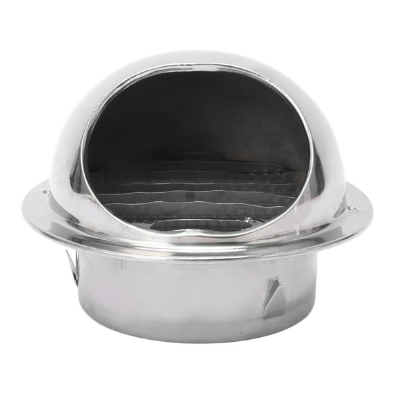 Stainless Steel Vent Hood, Easy To Use Stainless Steel Vent Cover Rain Resistant Round   For Electric Clothes Dryers For Kitchen Fans 4 Inch