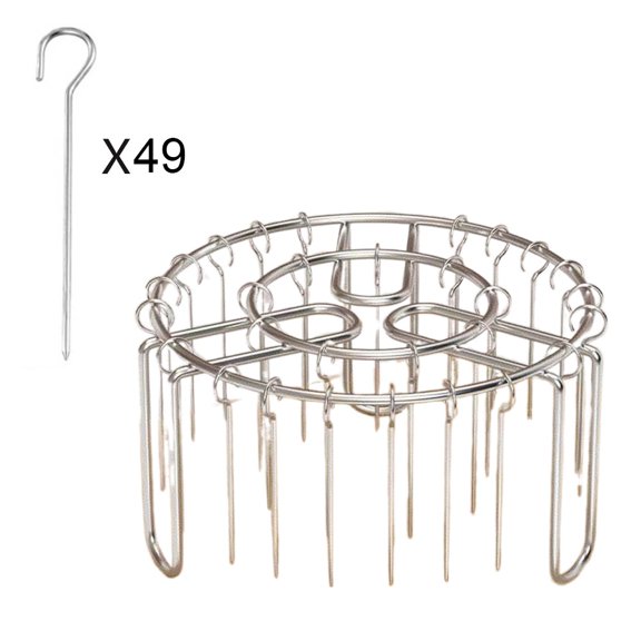 Stainless Steel Vertical Grill Rack Detachable String Grill Vertical Barbecue Skewer Bracket 12/24/49 Skewer Holder