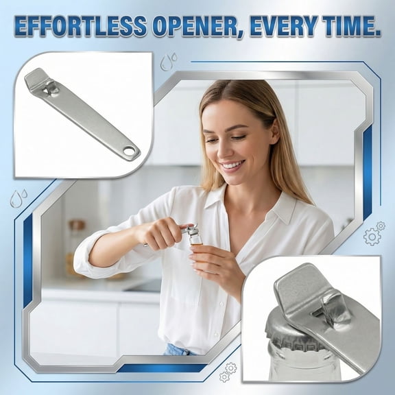 Stainless Steel Vial Opener & Ampoule Breaker, Portable Oral Liquid Bottle Cap Remover Tool, Safety Handheld Nurse Accessory (1*Bottle Opener)