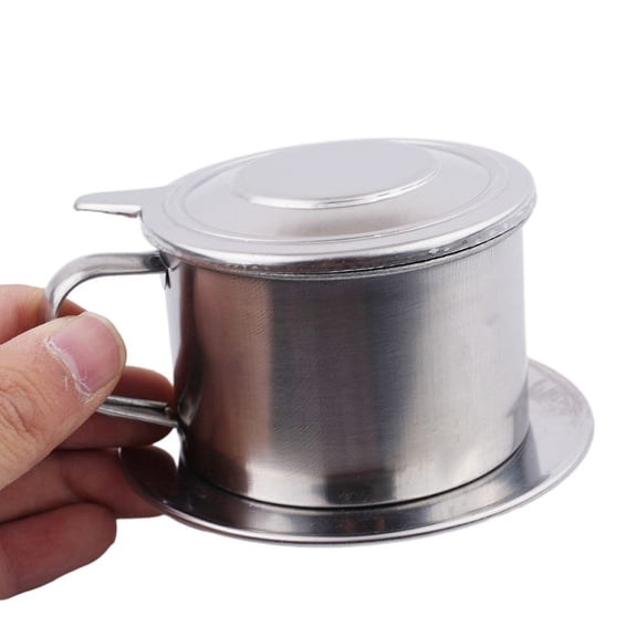 Stainless Steel Vietnamese Coffee-Maker Drip Filter Pot -Brewing Method for Delicious Coffee 50ml/100ml Capacity