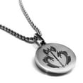 thumbnail image 1 of Stainless Steel Viking Battle Axe Round Medallion Pendant Necklace, 1 of 3