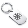 thumbnail image 1 of Stainless Steel Viking Helm of Awe Dog Tag Keychain Circle Ring, 1 of 2