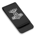 thumbnail image 1 of Stainless Steel Viking Mjolnir (Thor’s Hammer) Classic Slim Money Clip Credit Card Holder, 1 of 2