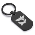 thumbnail image 1 of Stainless Steel Viking Odin’s Ravens Dog Tag Keychain Circle Ring, 1 of 2