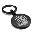 thumbnail image 1 of Stainless Steel Viking Ship Round Medallion Keychain Circle Ring, 1 of 2