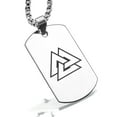 thumbnail image 1 of Stainless Steel Viking Valknut Dog Tag Pendant Necklace, 1 of 3