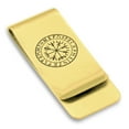thumbnail image 1 of Stainless Steel Viking Vegvisir (Compass) Classic Slim Money Clip Credit Card Holder, 1 of 2