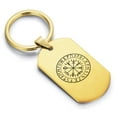thumbnail image 1 of Stainless Steel Viking Vegvisir (Compass) Dog Tag Keychain Circle Ring, 1 of 2