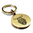 thumbnail image 1 of Stainless Steel Viking Warrior Champion Round Medallion Keychain Circle Ring, 1 of 2