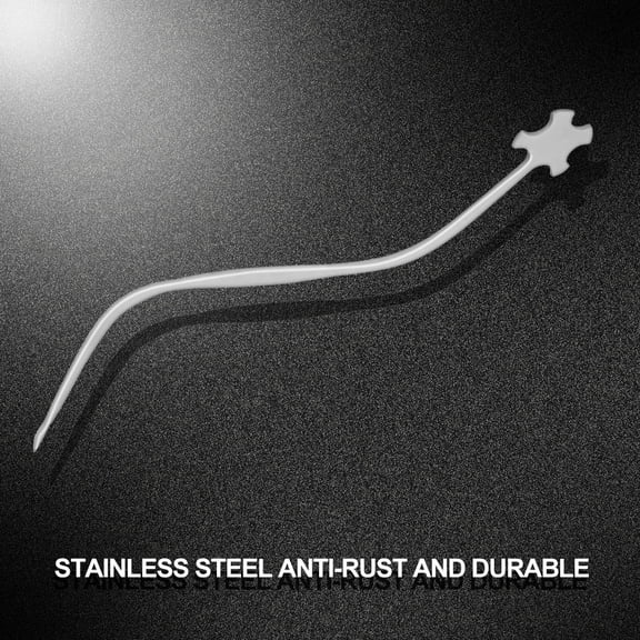 Stainless Steel Violin Sound Post Hook Setter Straight Style Repair Tool Durable and Rustproof Luthier Maintenance Accessory, 9.6 inches / 24.3 cm, Silver