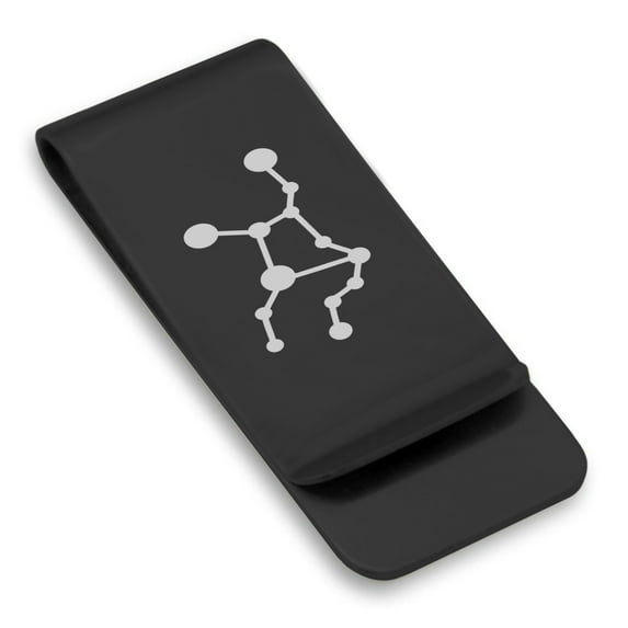 Stainless Steel Virgo (Maiden) Astrology Constellation Classic Slim Money Clip Credit Card Holder