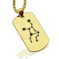 thumbnail image 1 of Stainless Steel Virgo (Maiden) Astrology Constellation Dog Tag Pendant Necklace, 1 of 3