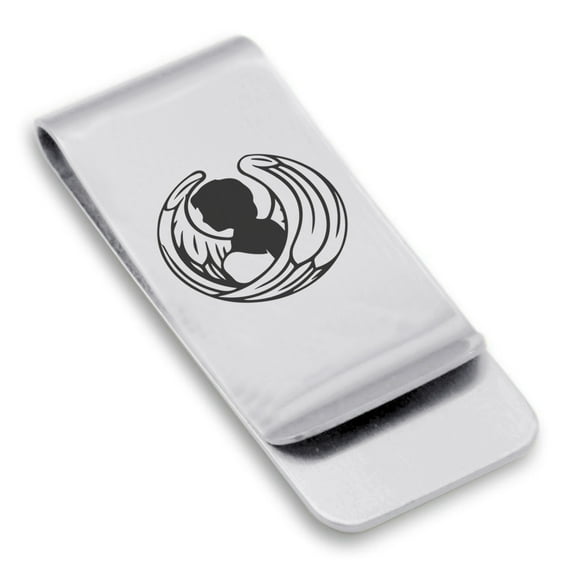 Stainless Steel Virgo Zodiac (Maiden) Classic Slim Money Clip Credit Card Holder