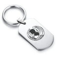 thumbnail image 1 of Stainless Steel Virgo Zodiac (Maiden) Dog Tag Keychain Circle Ring, 1 of 2