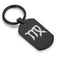 thumbnail image 1 of Stainless Steel Virgo Zodiac Sign (Maiden) Dog Tag Keychain Circle Ring, 1 of 2