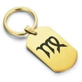 thumbnail image 1 of Stainless Steel Virgo Zodiac Sign (Maiden) Dog Tag Keychain Circle Ring, 1 of 2
