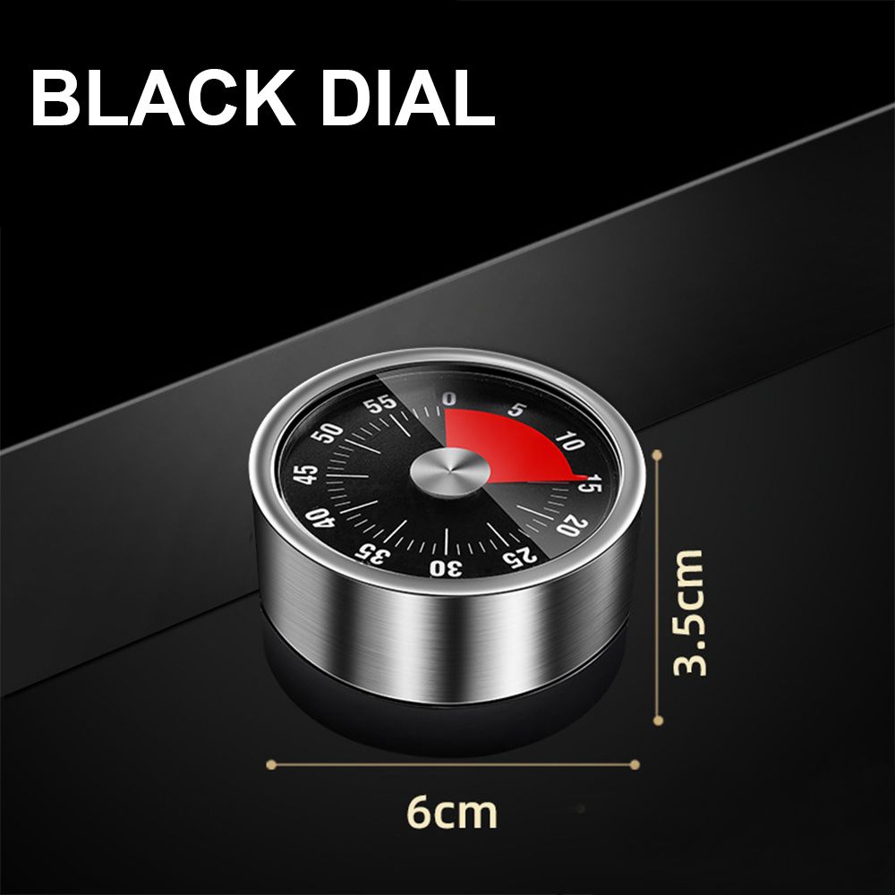 Stainless Steel Visual Timer Mechanical Kitchen Timer 60-Minutes Alarm ...