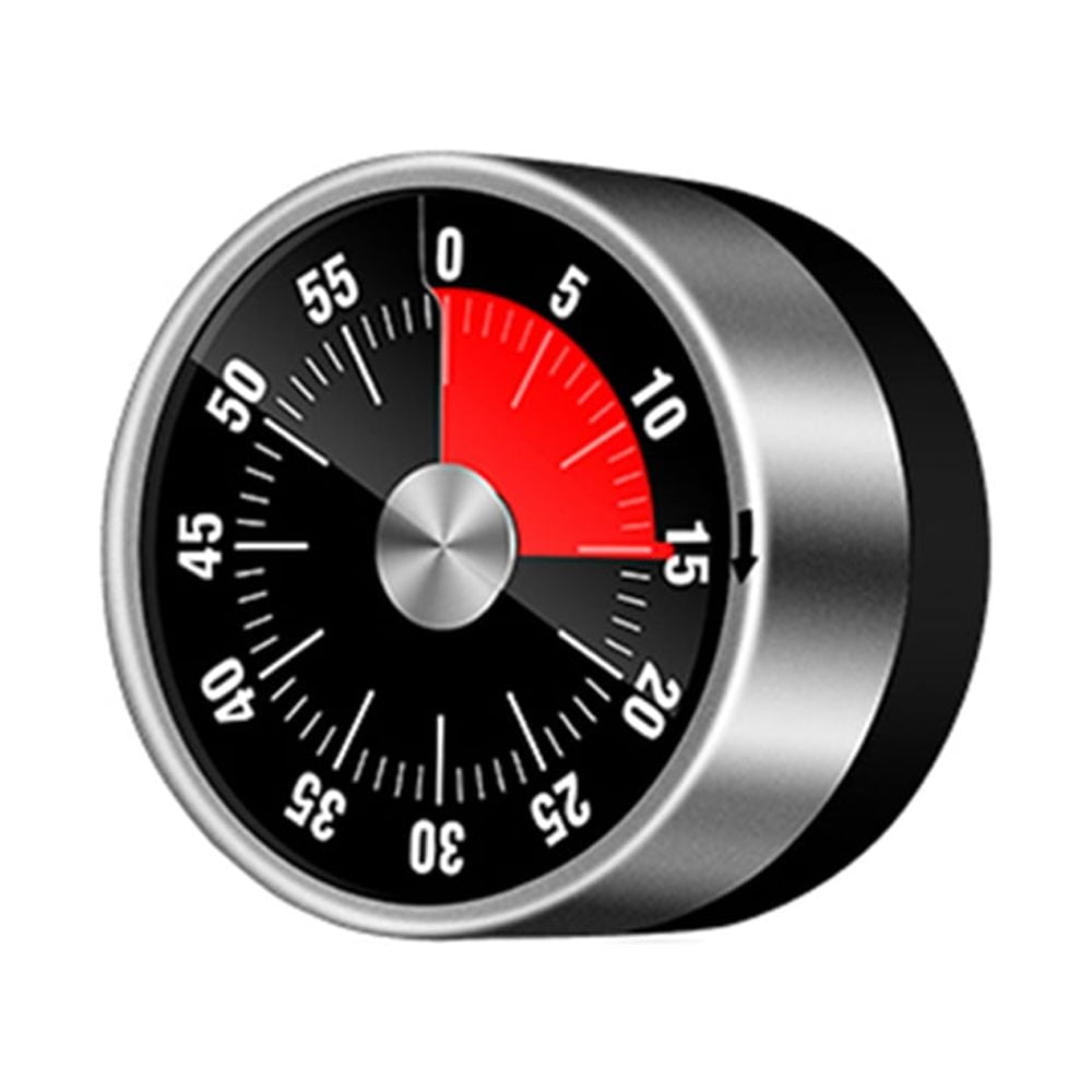 Stainless Steel Visual Timer Mechanical Kitchen Timer 60Minutes Alarm