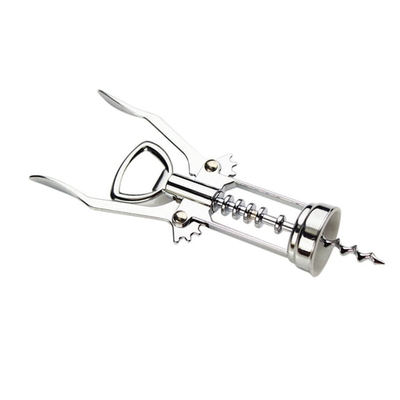 Stainless Steel Waiter's Corkscrew, Professional Wine Bottle Opener with Foil Cutter, Easy Pull Lever Design for Home, Bar, Restaurant Use, Compact and Durable