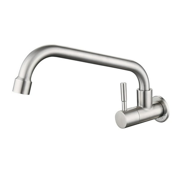 Stainless Steel Wall Kitchen Faucet Water Purifier Single Lever Hole Tap Cold