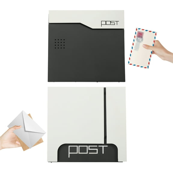 Stainless Steel Wall Mounted Mail Letter Post Box Villa Outdoor Lockable Mailbox