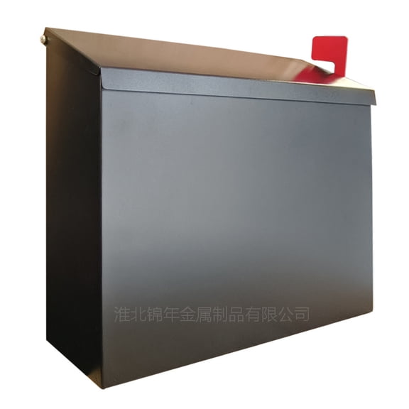 Weatherproof Stainless Steel Wall-Mounted Mailbox with Flag, Decorative Metal Letter Box for Home, Office, School Use