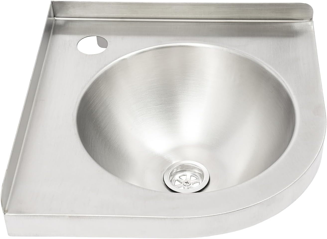 Stainless Steel Wall-Mounted Single Bowl Sink RV Sink Triangle Hand ...