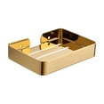 thumbnail image 1 of Stainless Steel Wall-Mounted Soap Dish with Drain Holes, Rustproof Bathroom Soap Holder and Caddy for Shower and Vanity ( Gold ), 1 of 6