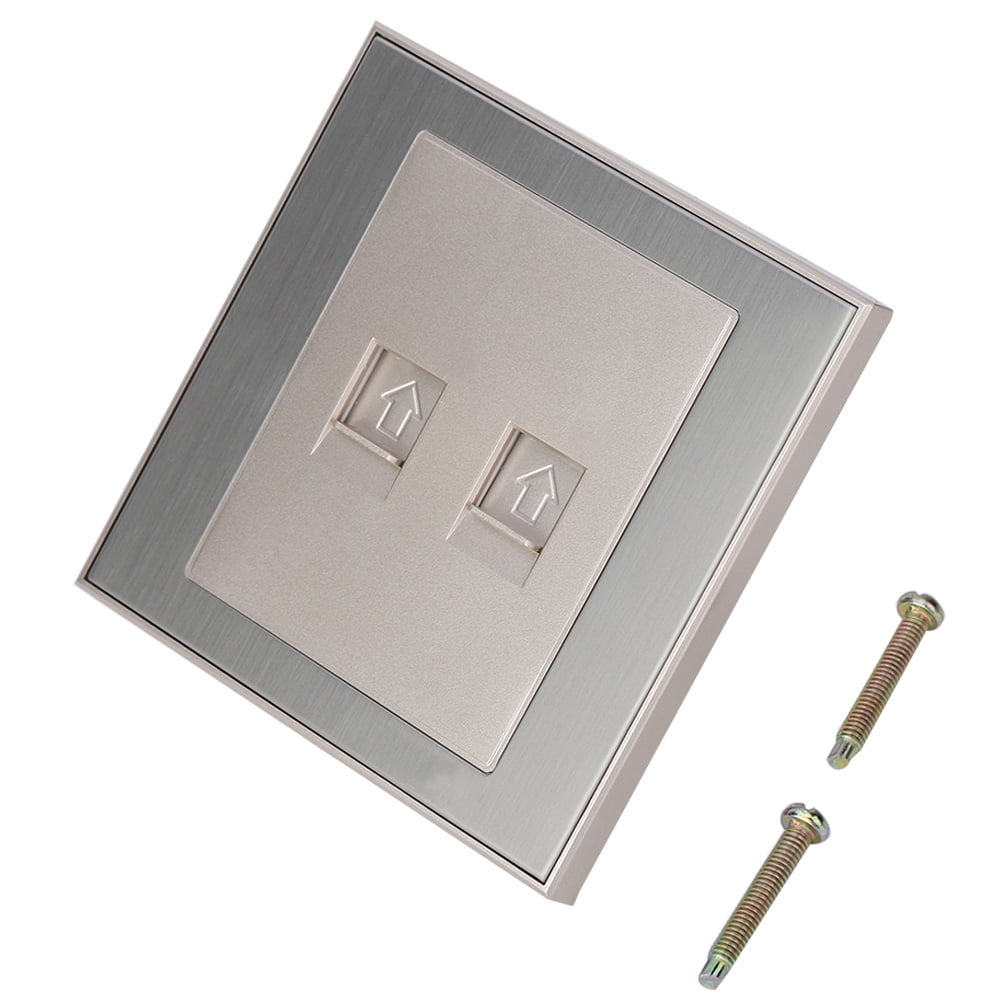 Stainless Steel Wall-Mounted Telephone Socket Outlet, 10A 220-250V, for ...