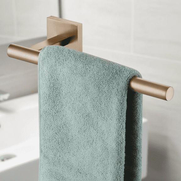 Stainless Steel Wall Mounted Towel Bar and Toilet Paper Holder for Bathroom and Kitchen, Champagne Bronze Finish with Rust-Resistant Hardware