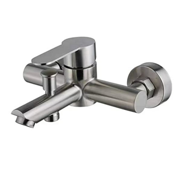 Stainless Steel Wall Mounted Tub Faucet High Flow Bathroom Shower Mixer Faucets