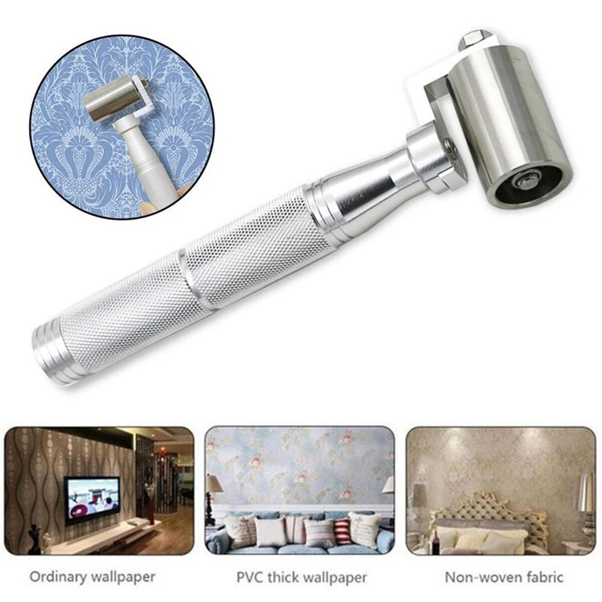 Stainless Steel Wallpaper Seam Roller Home Seamed Wall Paper Hand