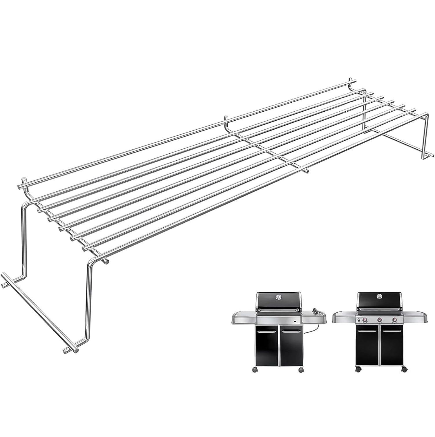 Weber Genesis Rib Rack Stainless Steel Warming Rack for Weber Genesis 300 Series (2007-2016 ...