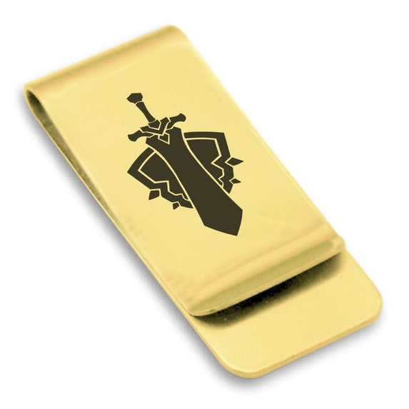 Stainless Steel Warrior Classic Slim Money Clip Credit Card Holder
