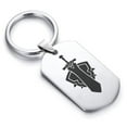 thumbnail image 1 of Stainless Steel Warrior Fantasy Class Dog Tag Keychain Circle Ring, 1 of 2