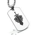 thumbnail image 1 of Stainless Steel Warrior Fantasy Class Dog Tag Pendant Necklace, 1 of 3