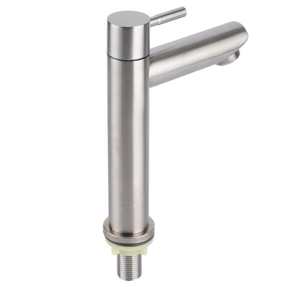 Stainless Steel Wash Basin Faucet, G1/2 Connection, Durable Ceramic Valve, Easy Single Lever Control