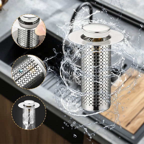 Stainless Steel Washbasin Basin Drainer, Anti-Blocking Hair Filter, Efficient Drainage for Face Basins and Wash Basins, Easy Installation