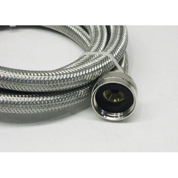 Stainless Steel Washing Machine 90 Degree 5' Set Inlet Fill Hoses with Washers