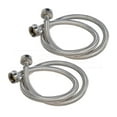 thumbnail image 1 of Stainless Steel Washing Machine Connector, Burst Proof Washing Machine Supply Line, 5 Ft (Pack Of 2), 1 of 5