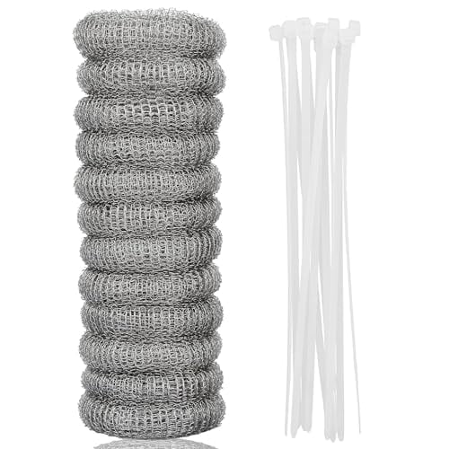 Stainless Steel Washing Machine Lint Snare Traps,12 PCS Washer Hose Lint Traps with 12 PCS Cable Ties,Laundry Mesh Washer Sink Drain Hose Screen Filter