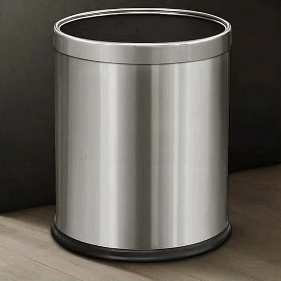 Mobestech Toilet Trash Can Waste Paper Bin Stainless Steel 1Pcs 10.2x8.9x8.9in
