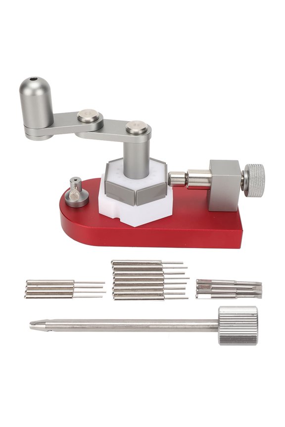 Stainless Steel Watch Band Adjuster, Watch Strap Removal Tool with Rotatable Holder and High Strength Spring, Professional Link Pin Remover for Bilateral Strap Screws