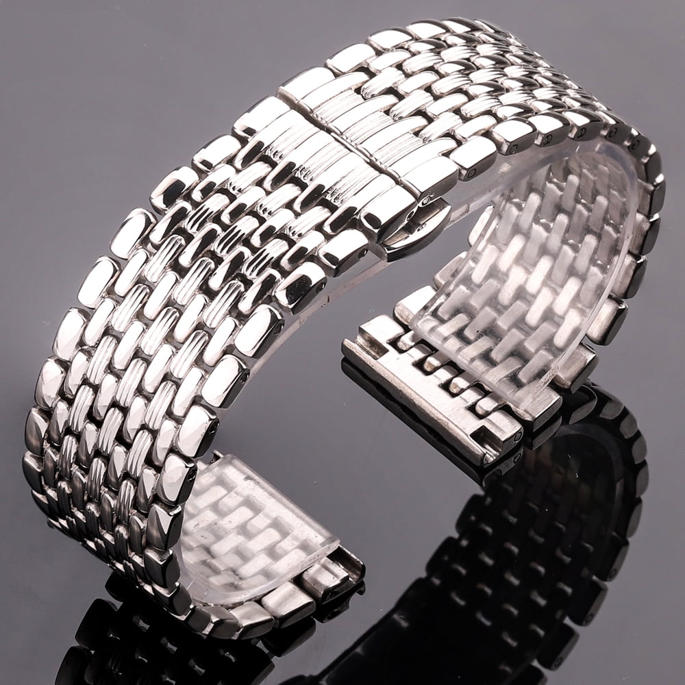 Stainless Steel Watch Bracelet 16 18 20mm 22mm Solid Strap For Men Women Fit For Galaxy Watch 7 Ultra Fit For Huawei Watch GT 4 Smartwatch Band