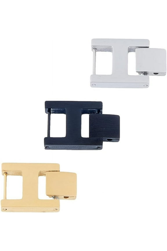 Stainless Steel Watch Extension Clasp Square Quick Release Replacement Metal Strap Watch Necklace Bracelet Extender Fold Over Jewelry Clasps