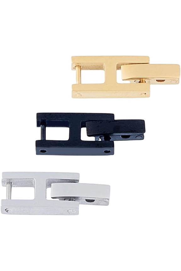 Stainless Steel Watch Extension Clasp Square Quick Release Replacement Metal Strap Watch Necklace Over Jewelry Clasps